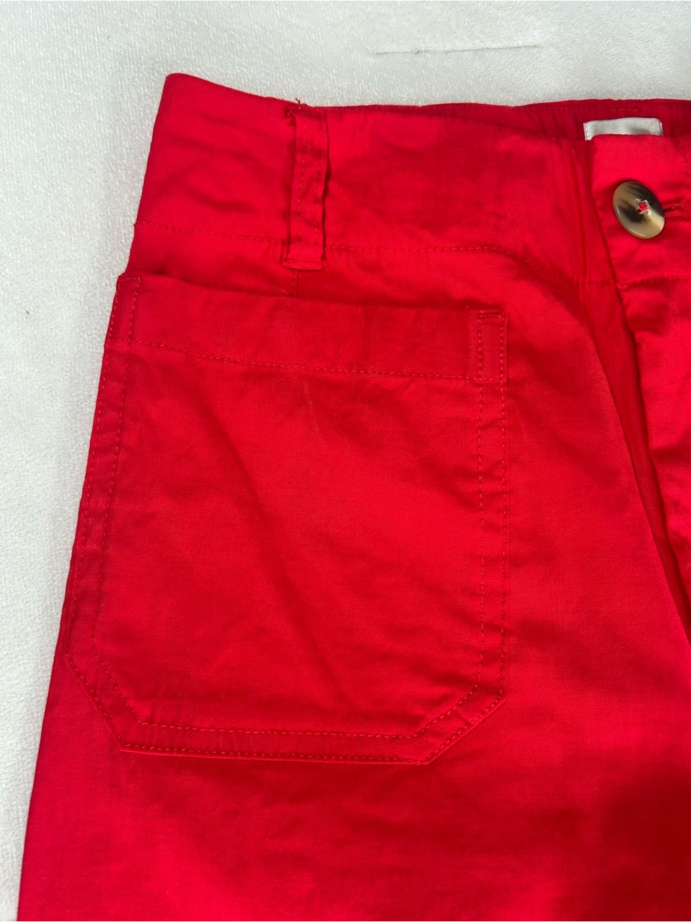 Maeve The Colette High-Rise Wide-Leg Cropped Pants Red Women’s Size 27 - Picture 5 of 16
